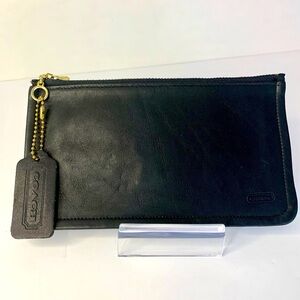 Vintage Coach Skinny Make-Up Kit #7170 Black Glove Tanned Leather